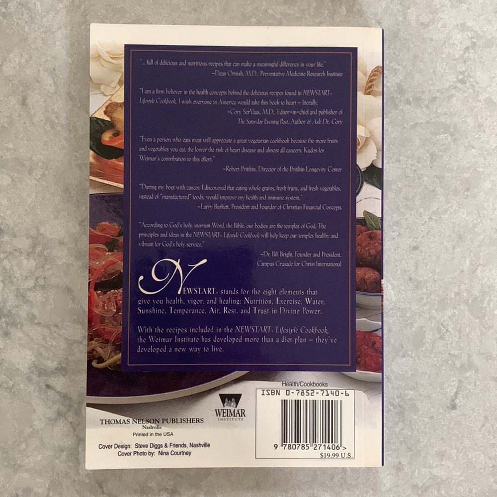 NEWSTART COOKBOOK - Picture 2 of 2